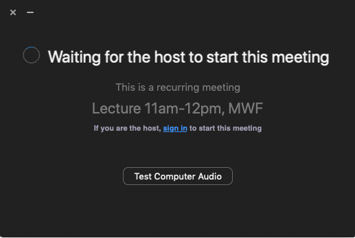 zoom recurring meeting
