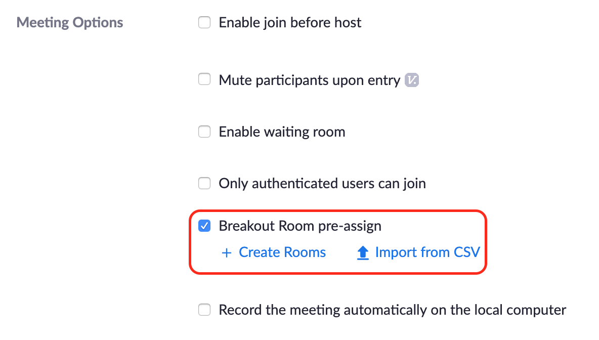 pre assign zoom breakout rooms