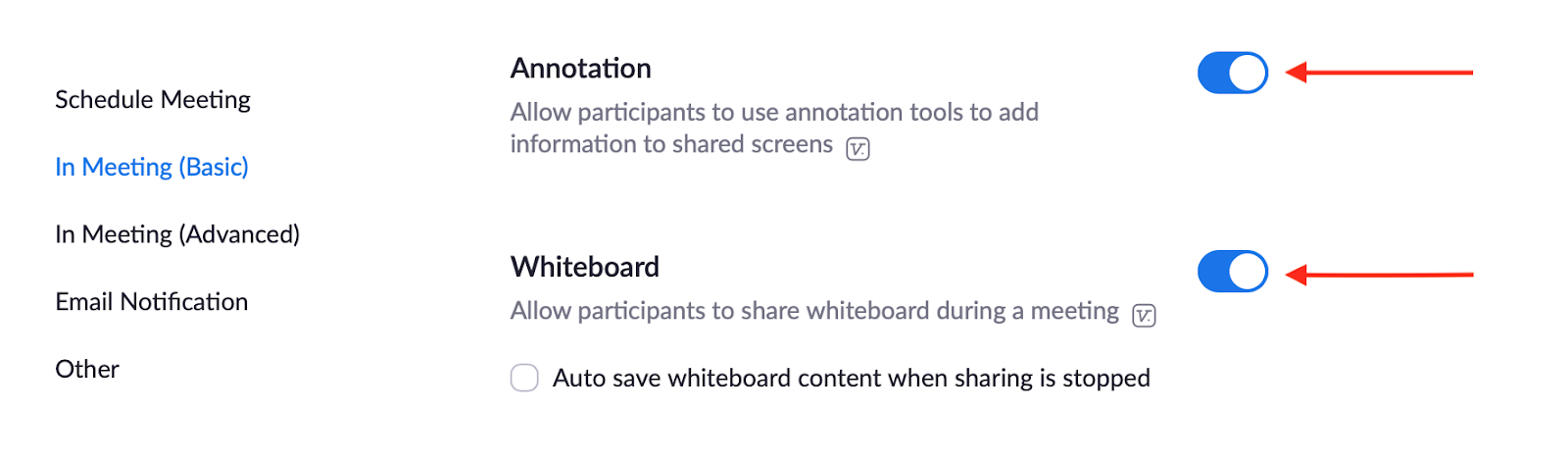 Zoom: Enabling Annotations and Whiteboard – UCSB Support Desk Collaboration